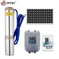 Thai 2'' outlet solar borehole pump for well 1HP dc solar power water pump