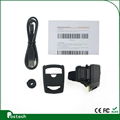  2D ring-style QR barcode scanner bluetooth mini code reader 4