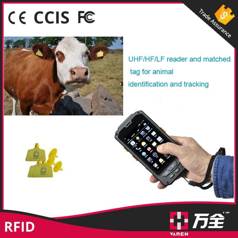 WIFI GPS Bluetooth Fingerprint GPRS Android mobile UHF RFID handheld reader 2