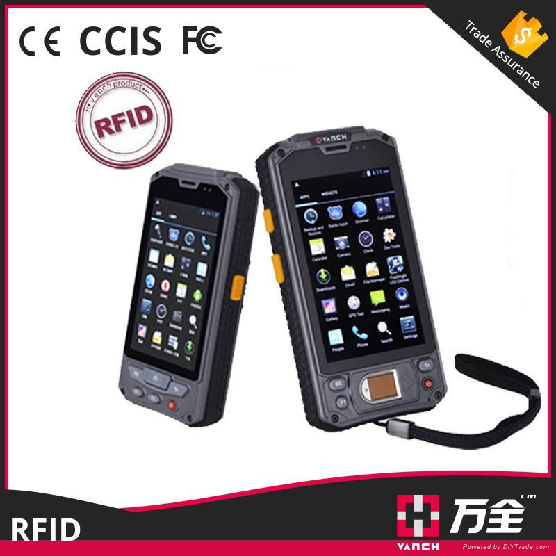 WIFI GPS Bluetooth Fingerprint GPRS Android mobile UHF RFID handheld reader