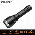 OKADU ST03 Rechargeable 18650 Battery LED Tactical Flashlight 1200 Lumen Cree XM