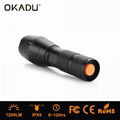 OKADU ZT05 Powerful 1200Lumen LED Focus Torch Cree T6 Zoom Tactical Flashlight 2