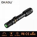 OKADU ZT02 18650 Battery Led Zoom Flashlight 1200Lumen Cree XM-L T6 LED Torch 3