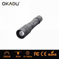 OKADU ZQ03F 18650 Led Flashlight 360 degree Rotating Focus Led Flashlight 1