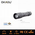 OKADU ZQ03F 18650 Led Flashlight 360 degree Rotating Focus Led Flashlight 2