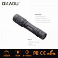 OKADU ZQ03F 18650 Led Flashlight 360 degree Rotating Focus Led Flashlight 5