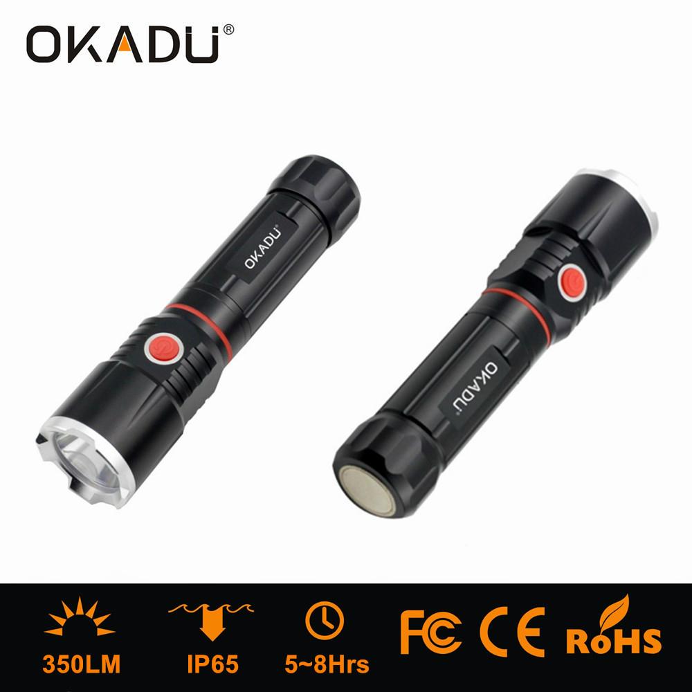 OKADU SF04 Cree Q5 LED Torch + 5W COB Work Light AAA Magnet 2IN1 Working Lamp 3