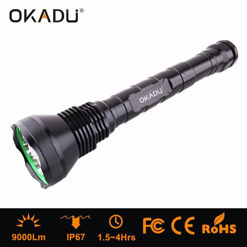 OKADU ST09 Powerful 18650 Led Flashlight 9000Lumens 9 Cree XM-L T6 LED Torch 1