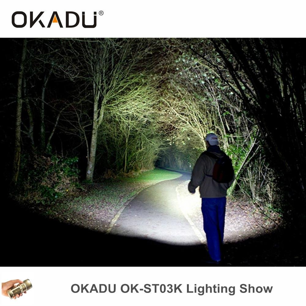 OKADU ST03K Powerful 20w Led Flashlight 3000Lumens 3 Cree XM-L T6 Led Torches 4