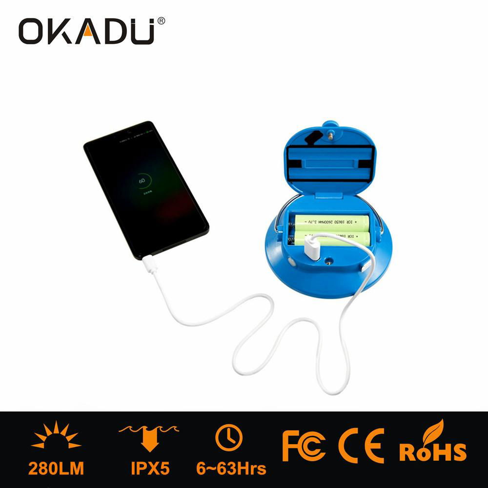 Hanging Camping Light LED Tent Lantern with USB Port For Mobile Phone Charge 3