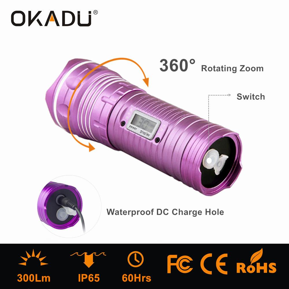 OKADU Long Runtime 60 Hrs 2Cree Q5 Led Fishing Flashlight 300Lm Fishing Torch 4