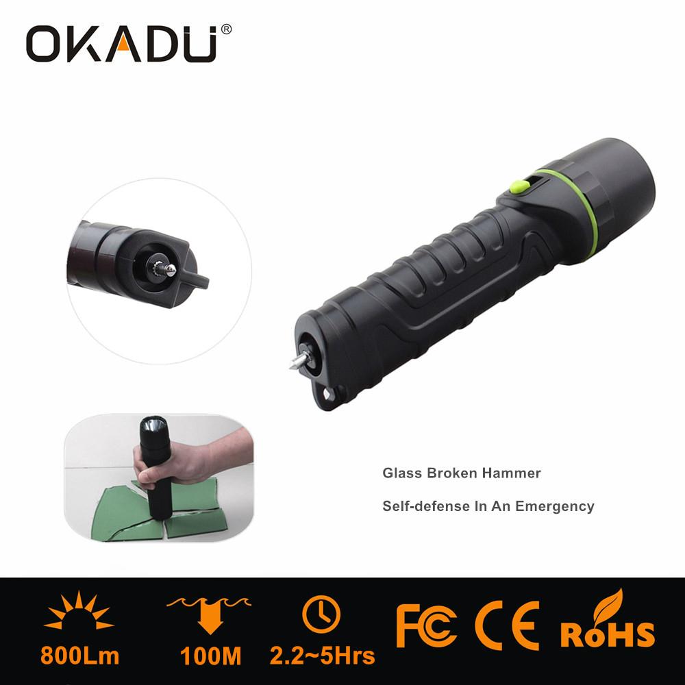 OKADU DT04 800Lm AA LED Diving Torch Waterproof 100m Cree LED Diving Flashlight 2