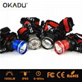 OKADU HT08 Cree T6 LED Headlamp 1000Lm Led Headlight 1