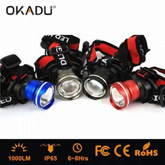 OKADU HT08 Cree T6 LED Headlamp 1000Lm