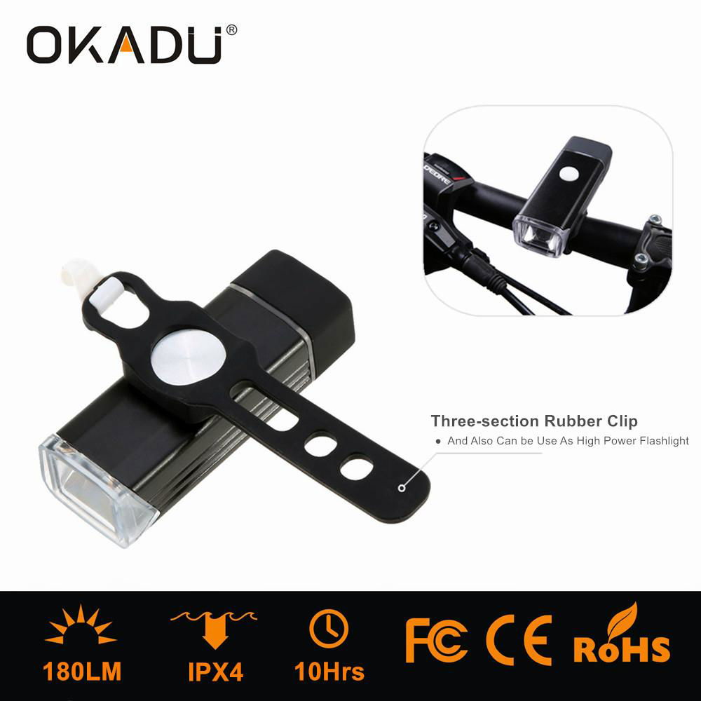 OKADU BT10 180Lumens USB Charging Led Bicycle Light German Sensor Led Bike Light 4