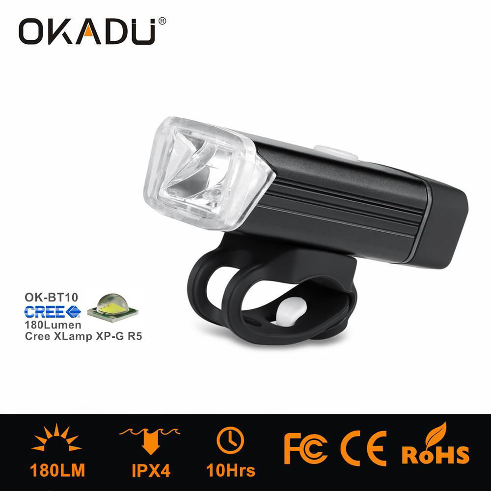 OKADU BT10 180Lumens USB Charging Led Bicycle Light German Sensor Led Bike Light