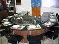 10 Seats Arched Shape Stainless Steel Teppanyaki Grill Table