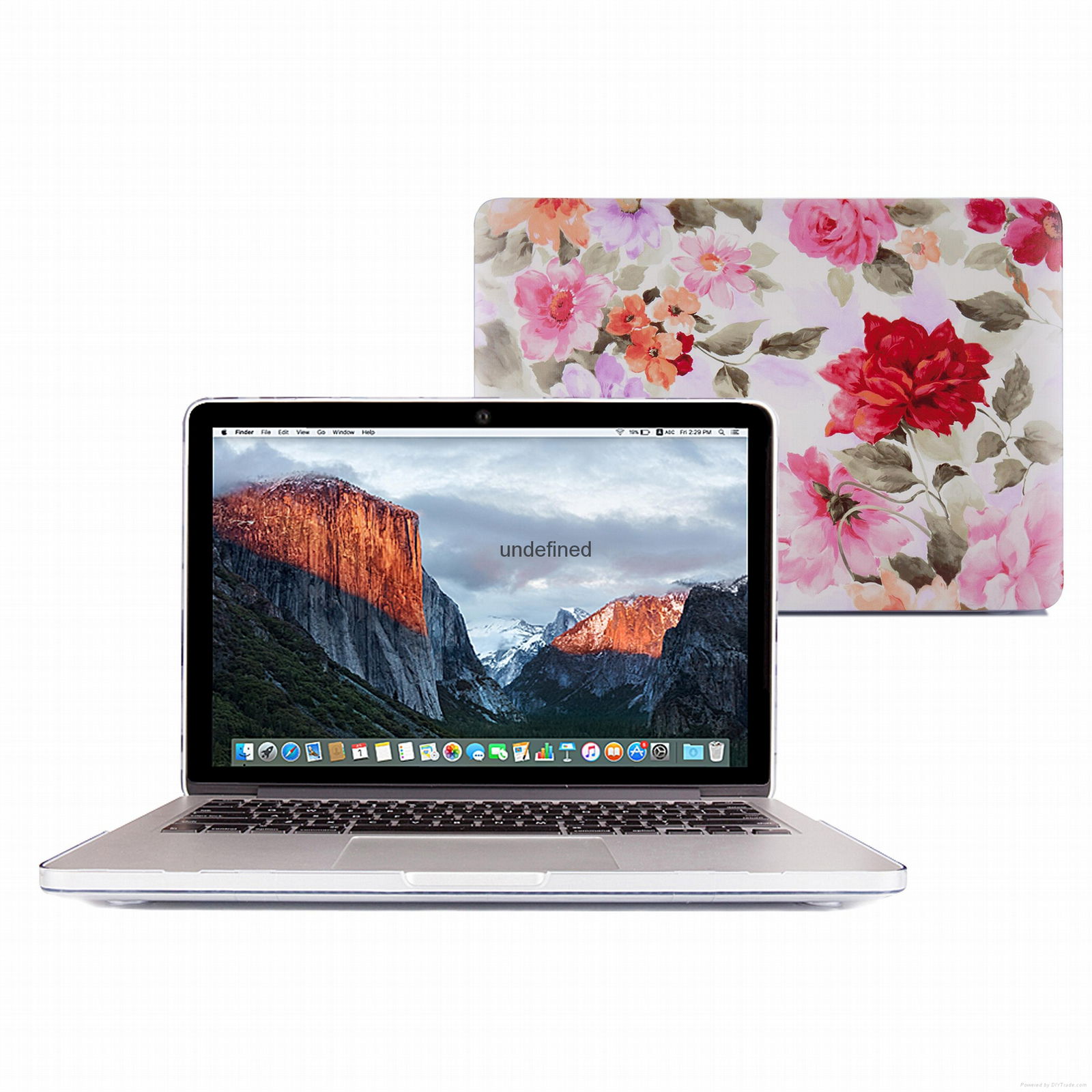 Macbook Pro New Crystal Transparent Rose Hard Case 12.13 Inch Laptop Bag