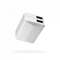 High quality folding us plug 5v 2.4a dual usb port home wall charger for mobile  3