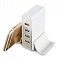 4 Ports USB Wall Charger Adapter with