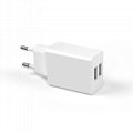 EU Plug Dual USB 5V 2A Output 110-240V USB Charger Adapter for smartphones