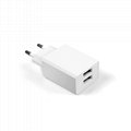 EU Plug Dual USB 5V 2A Output 110-240V USB Charger Adapter for smartphones 2