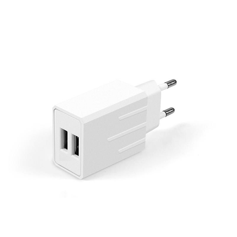 EU Plug Dual USB 5V 2A Output 110-240V USB Charger Adapter for smartphones 3