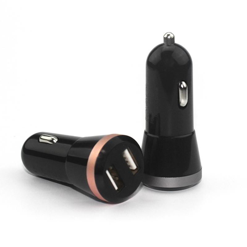 CE FCC ROHS Quality Mini USB Car Charger Portable Dual USB Mobile Phone Charger
