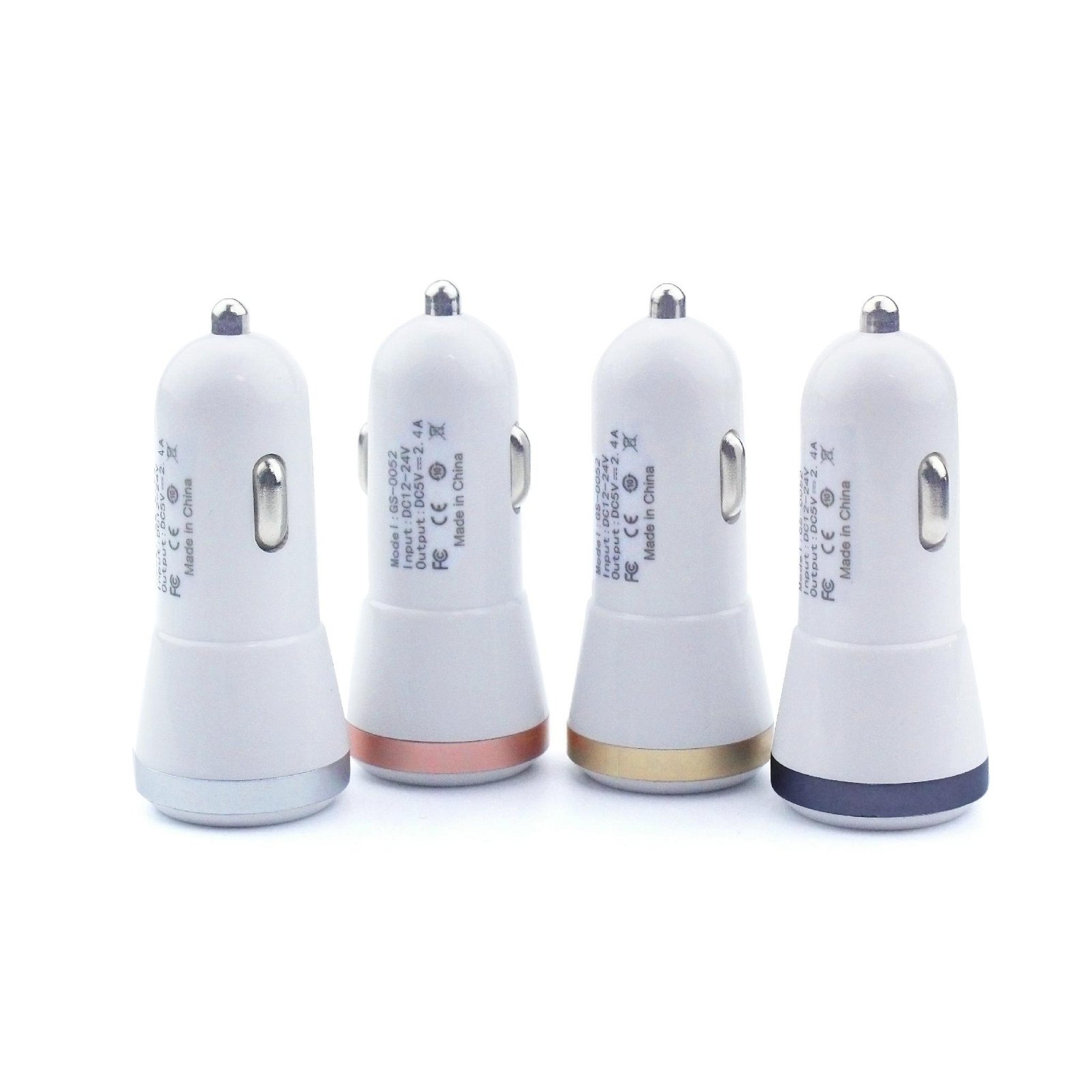 CE FCC ROHS Quality Mini USB Car Charger Portable Dual USB Mobile Phone Charger 3