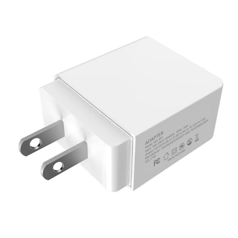 White QC3.0 18W Max Quick Fast USB USB Charger 1 Port Wall Charger for Mobile Ph 2