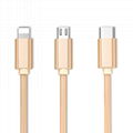 Nylon Braided Multi 3 in 1 usb charging cable  2