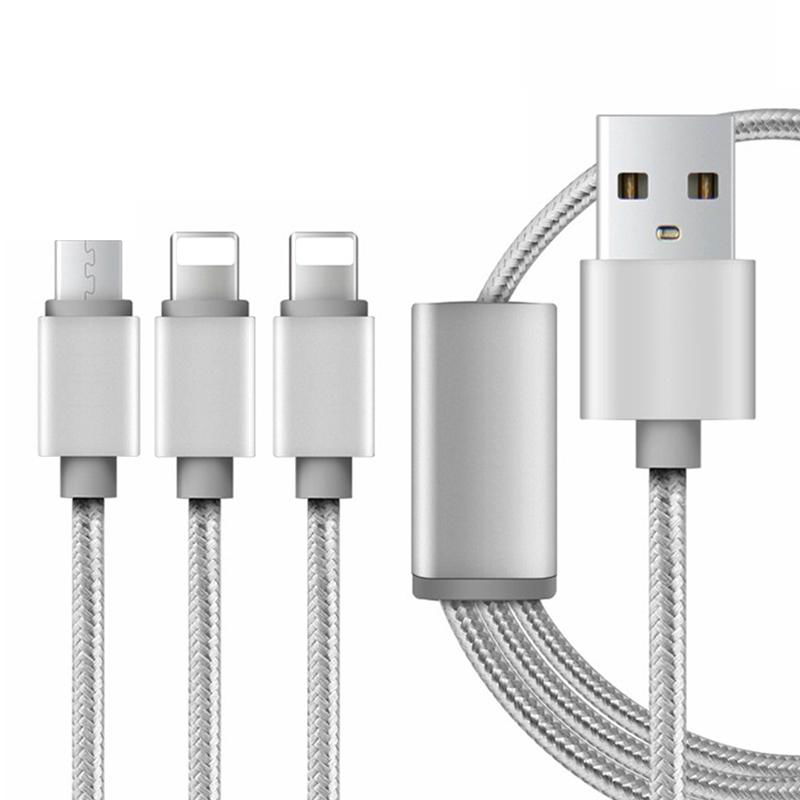 Nylon Braided Multi 3 in 1 usb charging cable  3