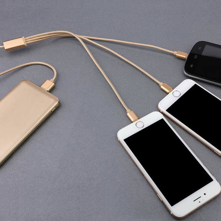 Nylon Braided Multi 3 in 1 usb charging cable  4