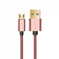 Flexible metal spring mobile phone micro usb charging date cable 3