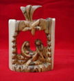 olive wood holy family statue