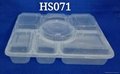Rectangle 7+1 Seven Compartments Disposable PP Microwaveable Food Container 3