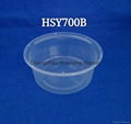 Round 700ml Disposable PP Plastic Microwave Safe Food Container with Arched Lid