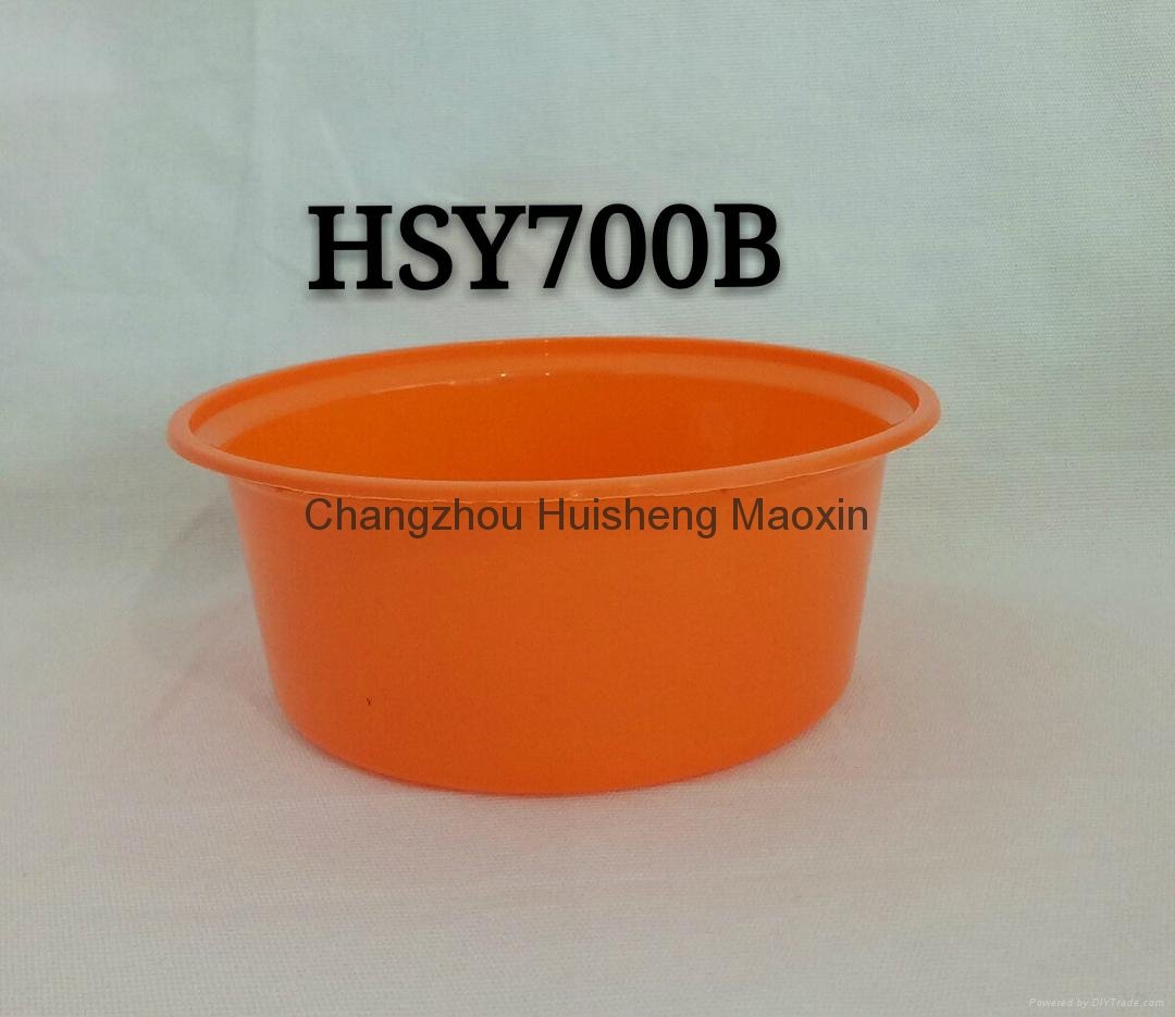 Round 700ml Disposable PP Plastic Microwave Safe Food Container with Arched Lid 2