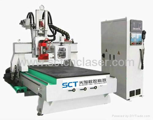 SCT-L1325 Heavy duty steel frame 1325 carrousel type ATC cnc router