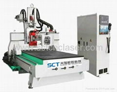 SCT-L1325 Heavy duty steel frame 1325 carrousel type ATC cnc router