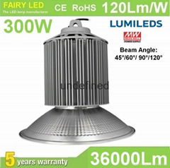 High Bright 300W LED High Bay Light 120Lm/W 36000Lm Replacing 900W HPS metal hal