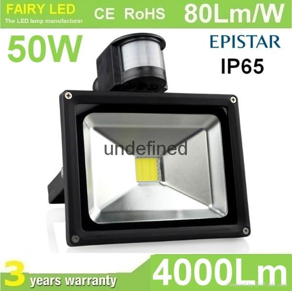 PIR sensor LED Flood Light 50W 30W 20W 10W  2