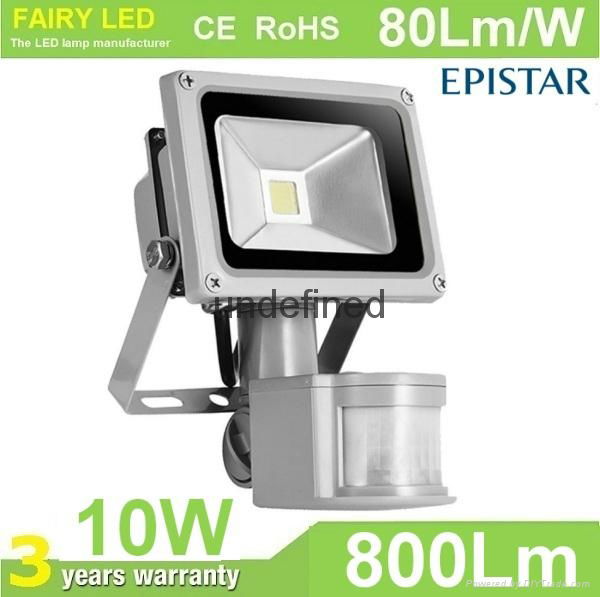 PIR sensor LED Flood Light 50W 30W 20W 10W  3