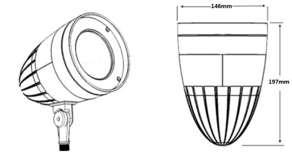 LED Bullet Flood Light 15W 30W with Integral adjustable knuckle 3