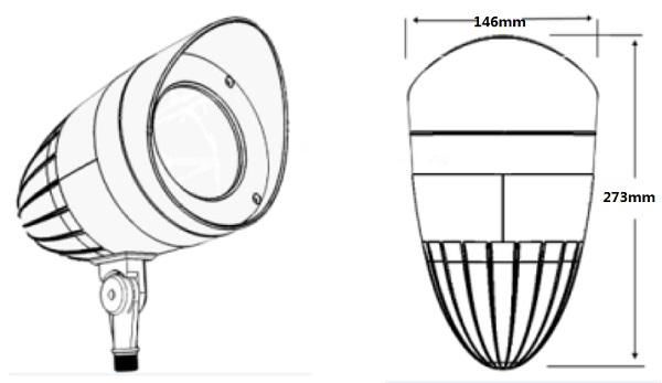 LED Bullet Flood Light 15W 30W with Integral adjustable knuckle 4