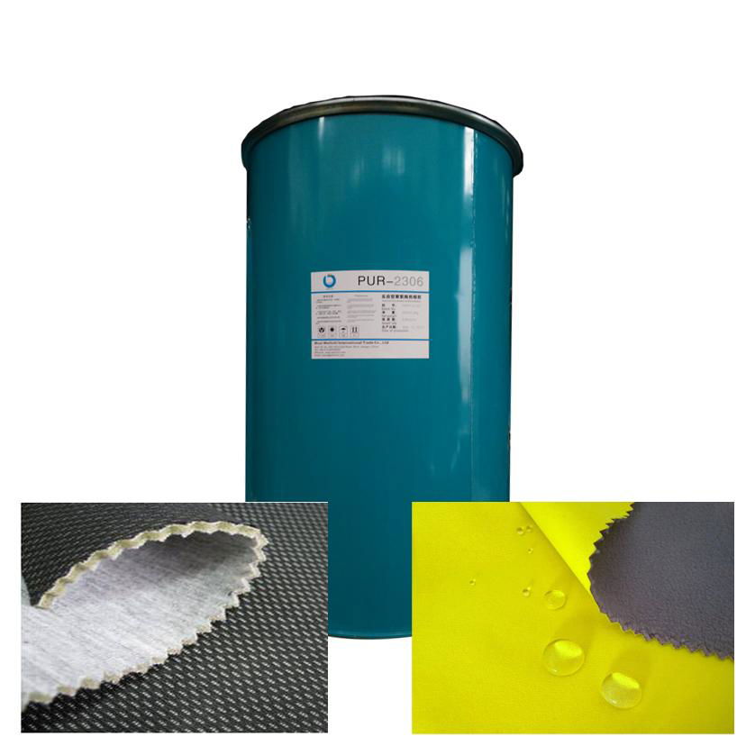 PUR hot melt adhesive for fabric to foam lamination
