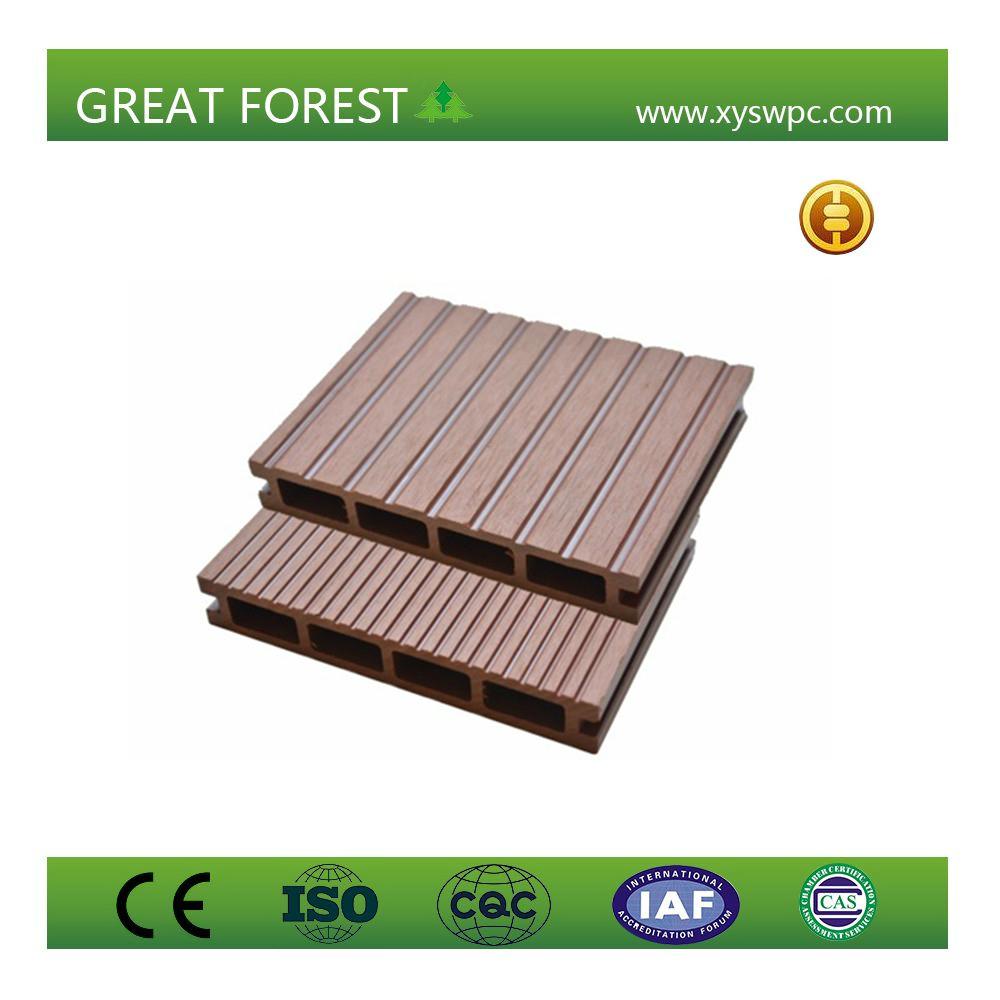 Good Price recyclable non-fading nature color wood plastic composite flooring 4