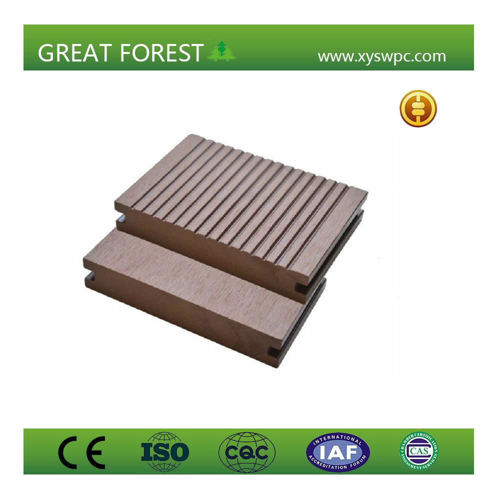 fireproof waterproof eco-friendly solid outdoor wood plastic composite decking