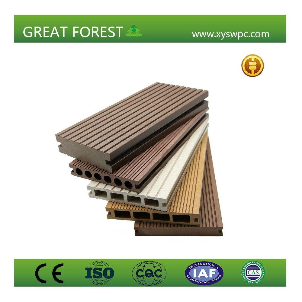 fireproof waterproof eco-friendly solid outdoor wood plastic composite decking 2
