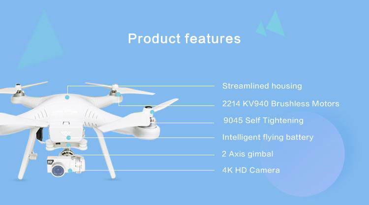 2017 TOVSTO Professional Drone 5.8G image transmission  4K HD Camera With GPS